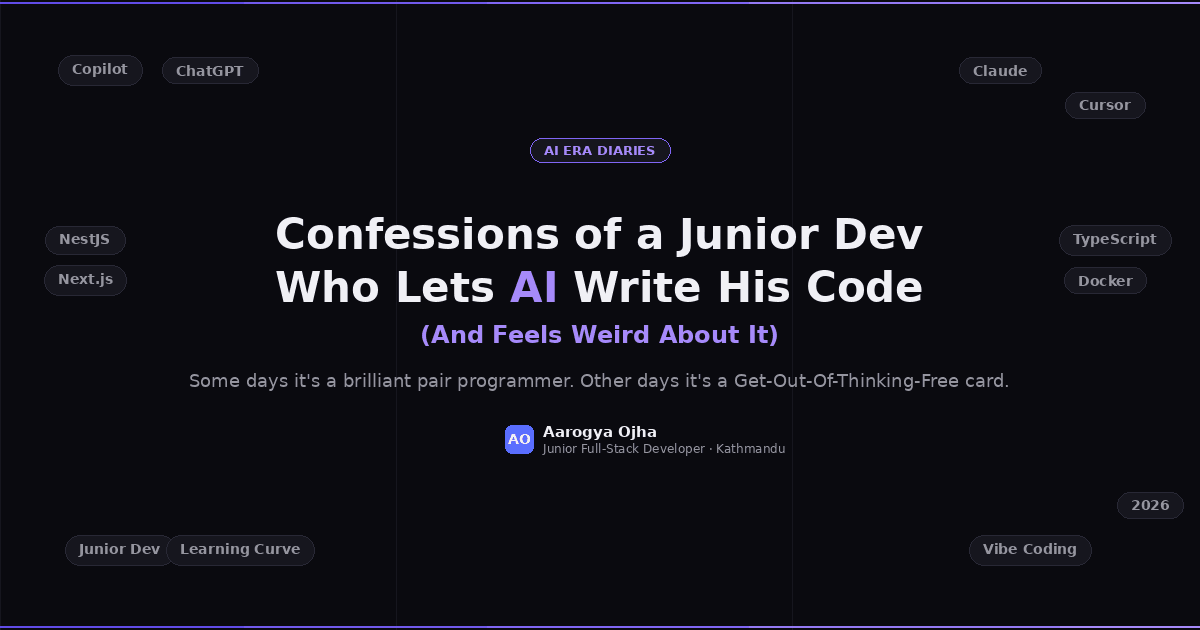 Confessions of a Junior Developer Who Lets AI Write Half His Code (And Feels Weird About It)